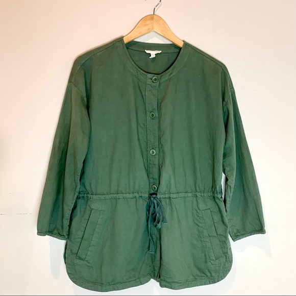 Eileen Fisher Nori Cotton Twill Shirttail Jacket - Picture 8 of 9